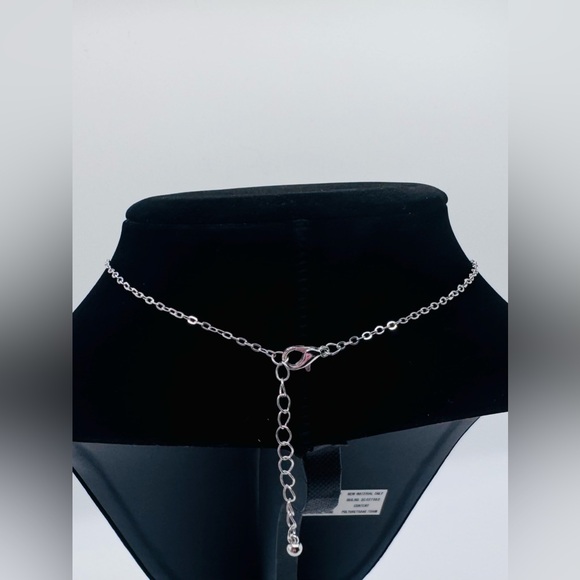 Stainless Steel Silver V Necklace | 16in | NWT - Picture 2 of 2